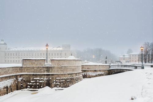 Зимний пейзаж. Дворец в Гатчине
