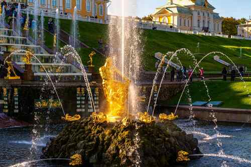 Лето в Петергофе. Фонтан Самсон