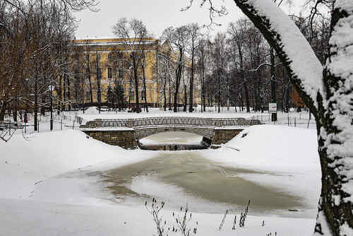 Мостик Росси зимой