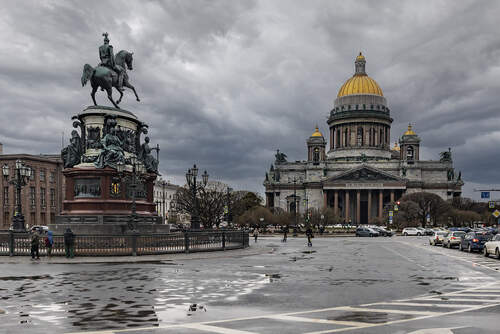 Осень в Питере. Памятник Николаю I у Исаакиевского собора