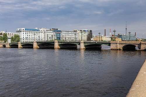 Сампсониевский мост на реке Неве