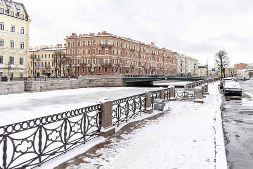 Зимняя Мойка. Фонарный мост