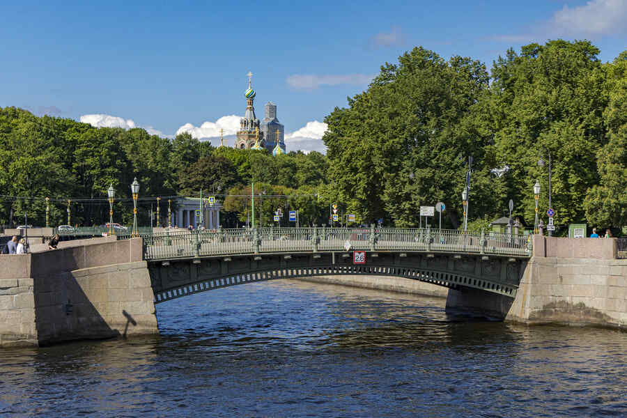 1-й Инженерный мост вид с Фонтанки