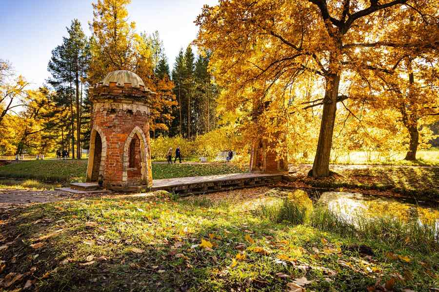 Золотая осень в Екатерининском парке. Красный каскад.