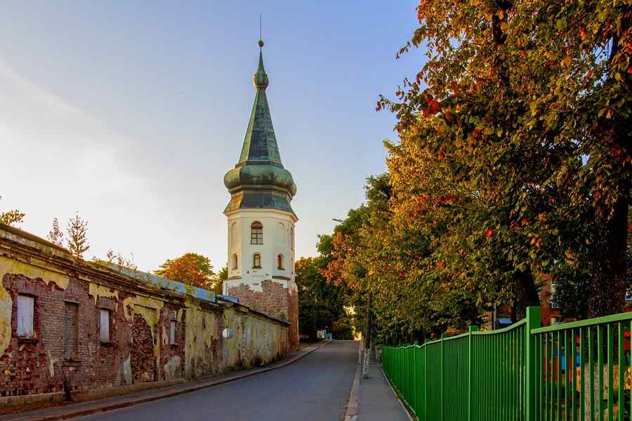 Башня Ратуши осенью. Выборг.